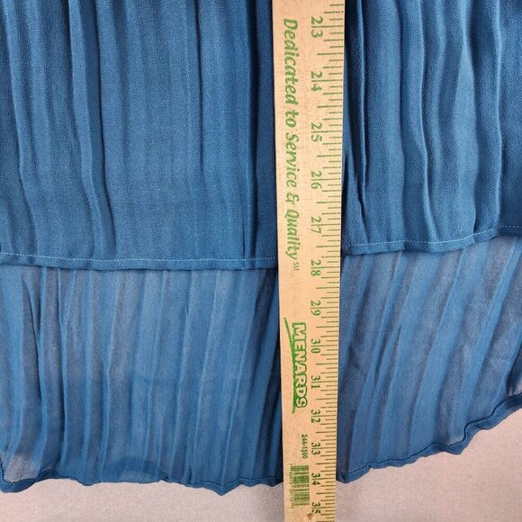 City Chic NEW Womens Blue Pleated Hi-Low Tank Halter Top Shirt Tunic Small (16) - Picture 4 of 12